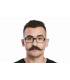 سبیل مصنوعی (پروتز) متس با طبیعی موی انسان مدل رو به بالا (پوآرو)MATS Handlebar Mustache Reusable