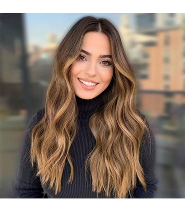 کلاه گیس (پوستیژ) زنانه قهوه ای بلوند آمبره بلند Long Wavy Ombre Wig