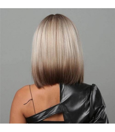 کلاه گیس (پوستیژ) زنانه جلو چتری مصری باب بلوند قهوه ای POP Lasdies Natural Dark Brown