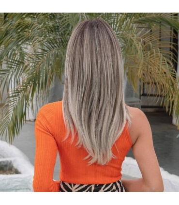 کلاه گیس (پوستیژ) زنانه بلند لیر جلو چتری آمبر بلوند اش دودی Natural Long Ombre Ash Blonde Layered