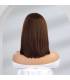 کلاه گیس (پوستیژ) زنانه مصری باب چتری دار متوسط قهوه ای طبیعی Dark Brown Wigs
