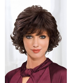 کلاه گیس (پوستیژ) زنانه کوتاه قهوه ای تیره مجعد Short Dark Brown Wavy Wig