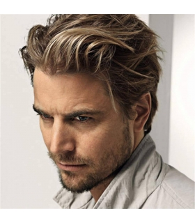 کلاه گیس (پوستیژ) مردانه کوتاه حالت دار بلوند قهوه ای میکس Men Short Wigs