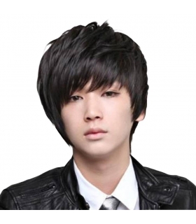 کلاه گیس (پوستیژ) مردانه کوتاه لخت مشکی Mens Boys Short