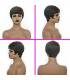 کلاه گیس (پوستیژ) زنانه موی طبیعی انسان پیکسی لیر کوتاه مشکی حالت دار Human Short Pixie Cut Wig