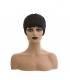 کلاه گیس (پوستیژ) زنانه موی طبیعی انسان پیکسی پسرانه کوتاه مشکی حالت دار لایه ای Human Short Pixie Cut Wig