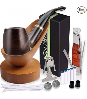 ست پیپ اسکات چوب آبنوس به همراه لوازم جانبی Scotte superior ebony tobacco pipe