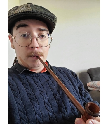 پیپ دست ساز چرچ واردن چوب گلابی مایا اکسپرشنز Maya Expressions Handcrafted Churchwarden Pear Wood