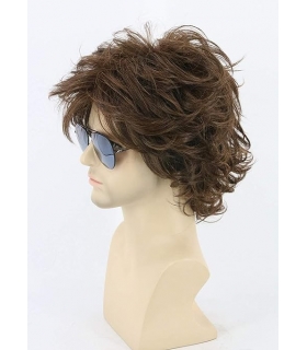 کلاه گیس (پوستیژ) مردانه کوتاه لایه لایه قهوه ای Mens Wigs Brown