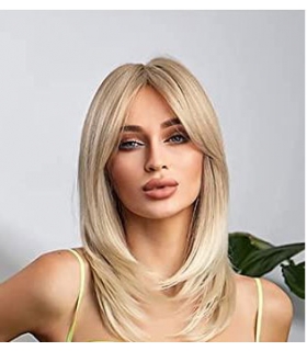 کلاه گیس (پوستیژ) زنانه لیر لخت بلند بلوند هایلایت دار Long Layered Blonde Wigs
