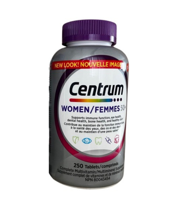 مولتی ویتامین سنتروم مخصوص زنان بالای 50 سال فیمیز Centrum Men 50 Plus Multivitamins femmes