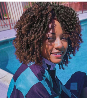 کلاه گیس (پوستیژ) زنانه فرفری سیم تلفنی (بافت دردلاک) متوسط Short Twist Wigs
