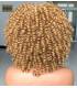 کلاه گیس (پوستیژ) زنانه فر افرو کوتاه بلوند عسلی Afro Wigs