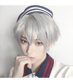 کلاه گیس (پوستیژ) مردانه و زنانه کوتاه فشن نقره ای سفید Wig Silvery White