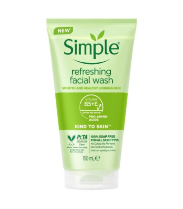 ژل شستشو مرطوب کننده سیمپل روزانه انواع پوست simple refreshing