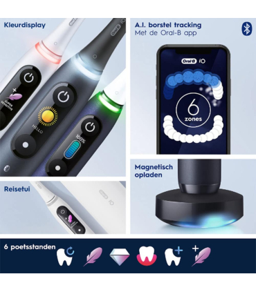 مسواک برقی اورال بی سری 8 Oral-B IO8 duo black /Purple