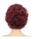 کلاه گیس (پوستیژ) زنانه کوتاه لیر حالت دار چتری رنگ شرابی Wine Red Wig