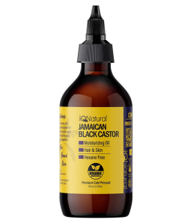 روغن کرچک سیاه جامائیکا طبیعی آی کیو  100% خالص پرس سرد، روغن پوست سر، ناخن و مو  IQ Natural Jamaican Black Castor Oil