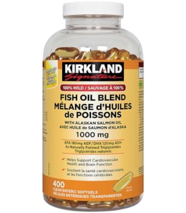 کپسول روغن ماهی وحشی کرکلند سیگنچر 100٪ با روغن ماهی سالمون آلاسکایی Kirkland