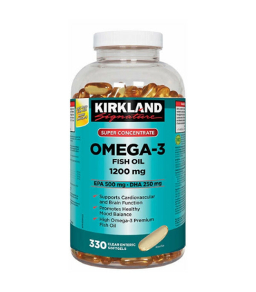قرض سوپر کنساتره روغن ماهی امگا 3 کرکلند Kirkland
