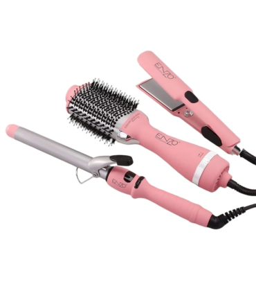 سشوار برس دار چرخشی انزو پروفیشینال همراه اتو و فرکننده مو Enzo Professional EN-5610