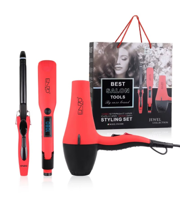 سشوار انزو پروفیشینال همراه با اتو مو و فرکننده Enzo Professional EN_6306