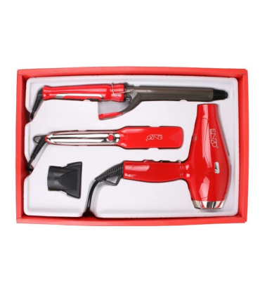 سشوار حرفه ای انزو پروفیشینال همراه اتو و فرکننده مو Enzo Professional EN-6305