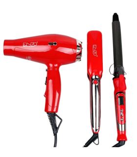 سشوار حرفه ای انزو پروفیشینال همراه اتو و فرکننده مو Enzo Professional EN-6305