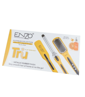 اتو مو انزو پروفیشینال به همراه فرکننده و برس حرارتی Enzo Professional EN_3955W