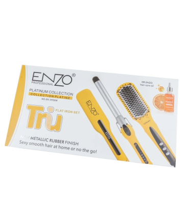 اتو مو انزو پروفیشینال به همراه فرکننده و برس حرارتی Enzo Professional EN_3955W