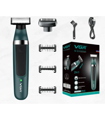 ماشین اصلاح صورت و بدن (بادی گرومر) وی جی ار دو کاره vgr V-393